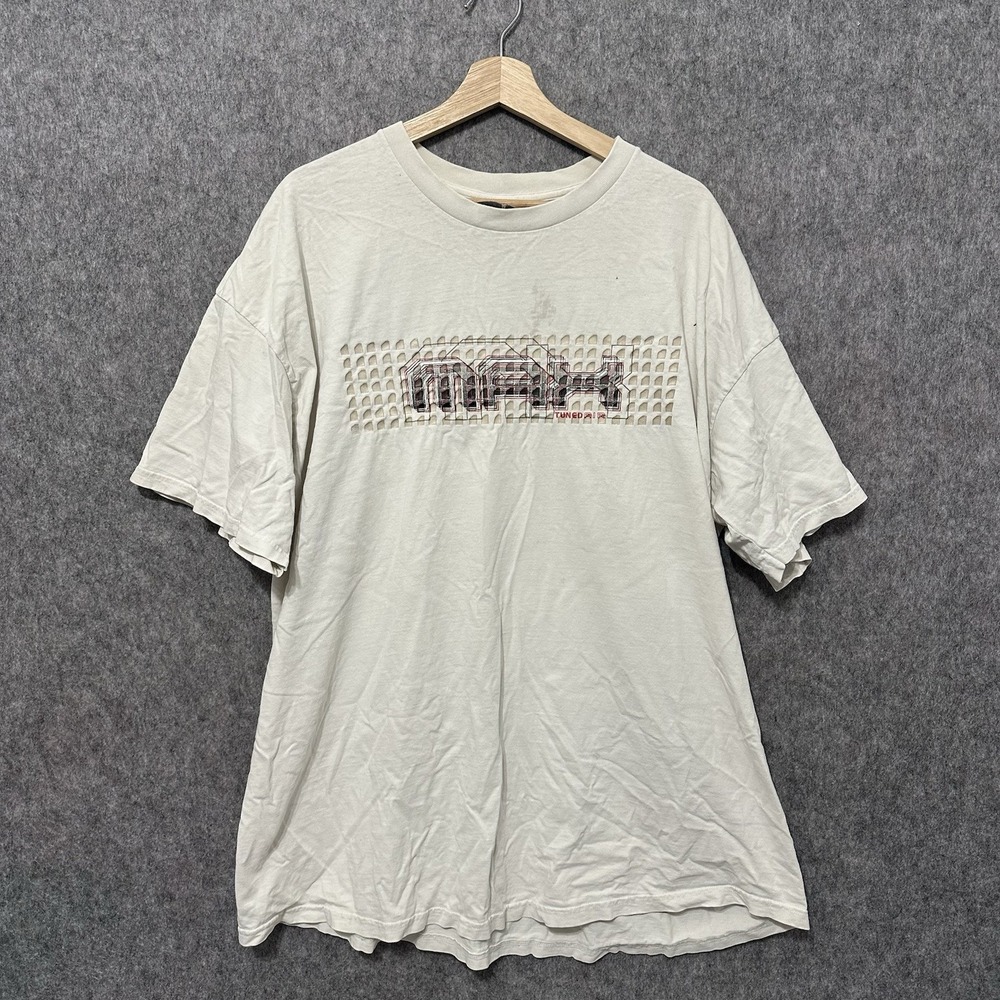 Nike Tuned Air MAX Logo Tee Sz 3XL Vintage Y2K White Graphic Shirt (FLAW)‎